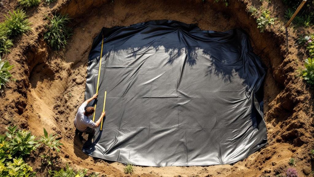 Бутилкаучуковая плёнка для пруда: свойства и применение