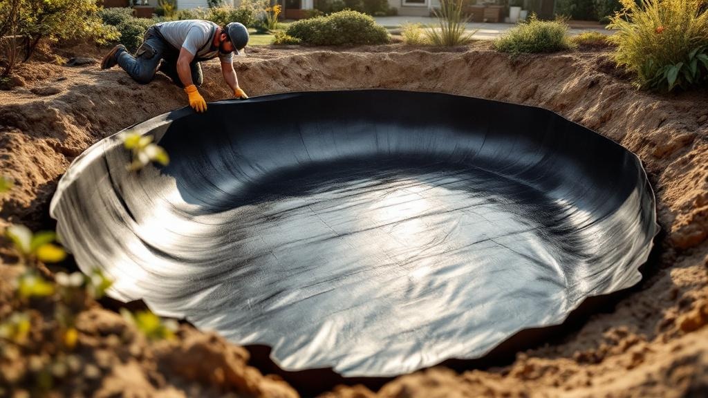 Бутилкаучуковая плёнка для пруда: свойства и применение