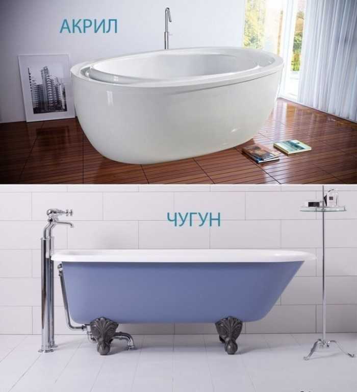 Какую ванну выбрать: акриловую, стальную или чугунную, что лучше? (+ видео)
