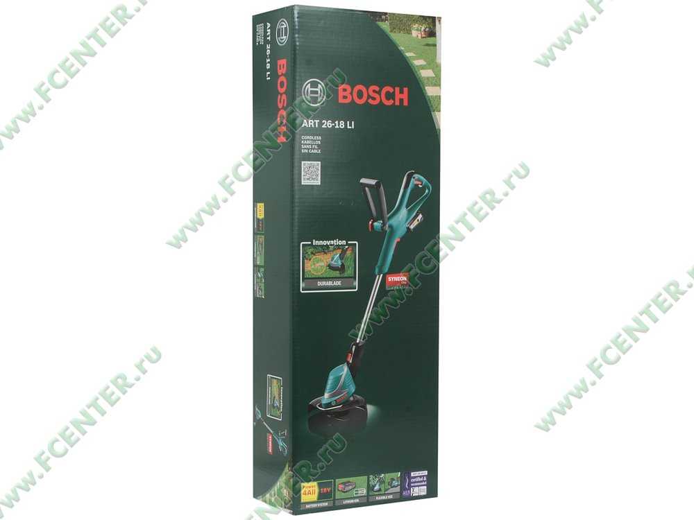 Садовый триммер bosch art 26-18 li 06008a5e00 (зеленый) купить за 9499 руб в волгограде, отзывы, видео обзоры и характеристики - sku12017