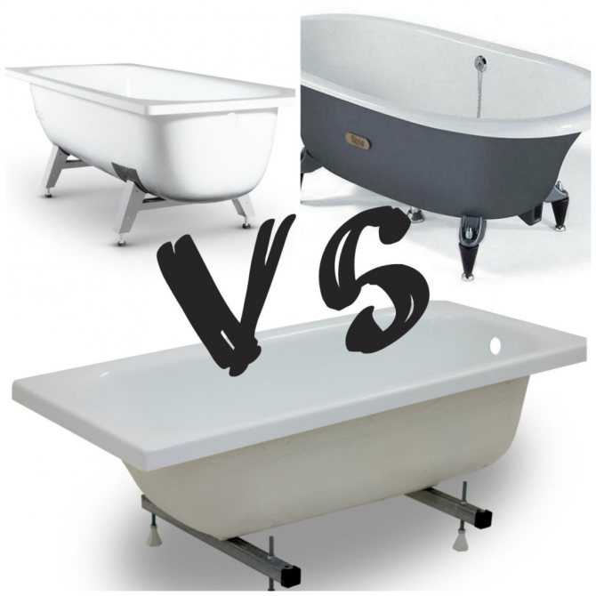Какую ванну выбрать: чугунную или акриловую?